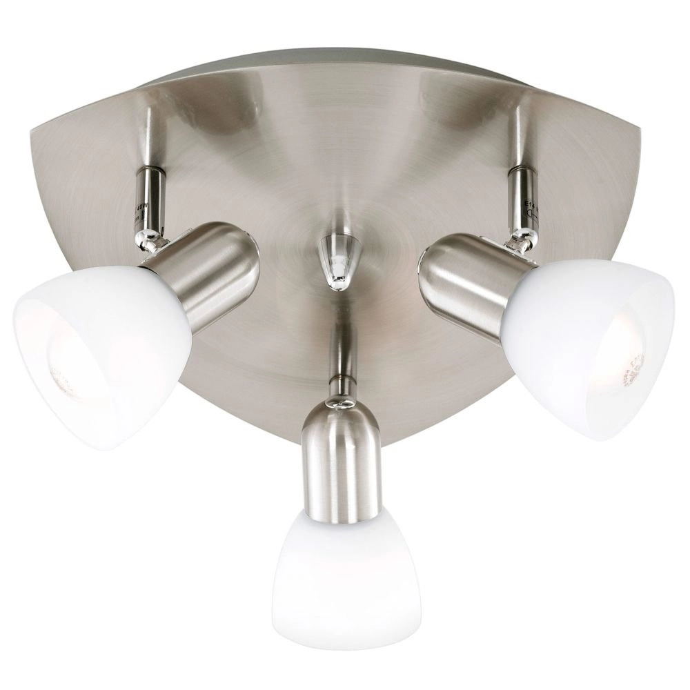 Plafondspot Enea Disk 3-lichts nikkel mat