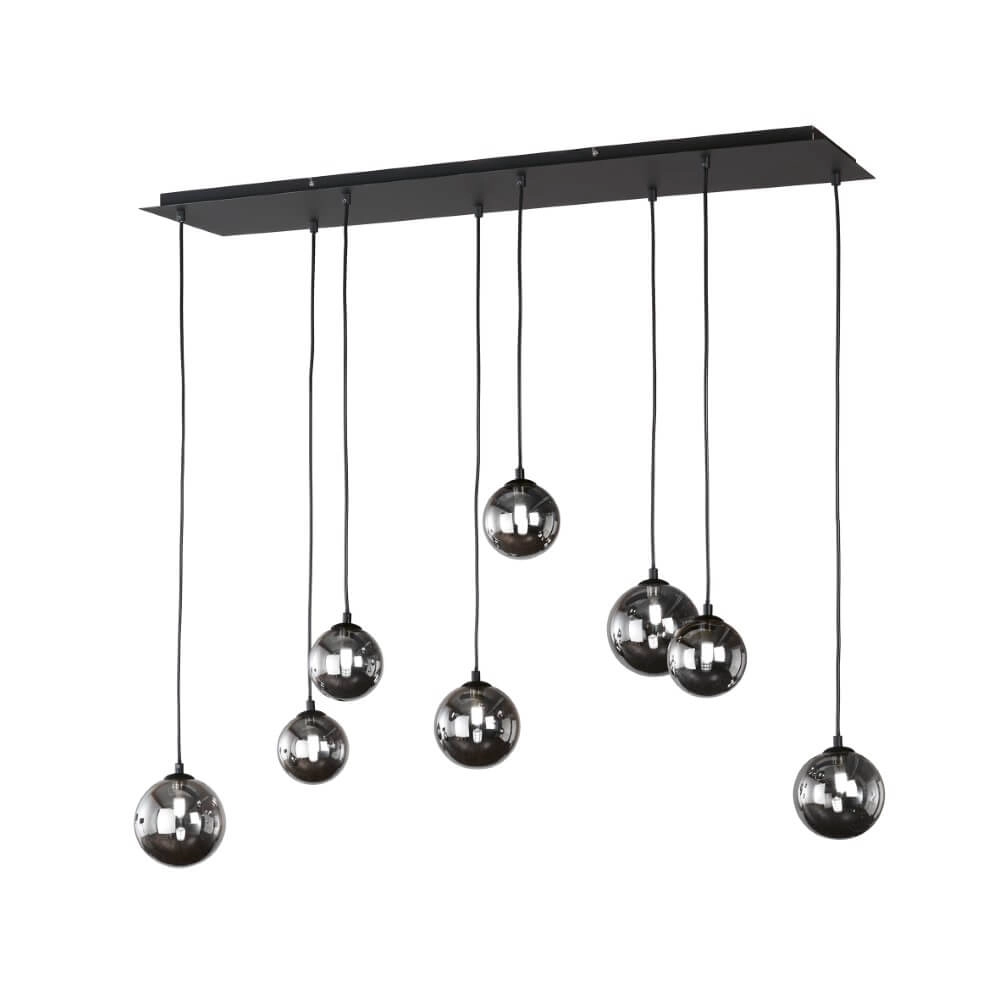8-lichts hanglamp Bala zwart 8-lichts hanglamp Bala zwart