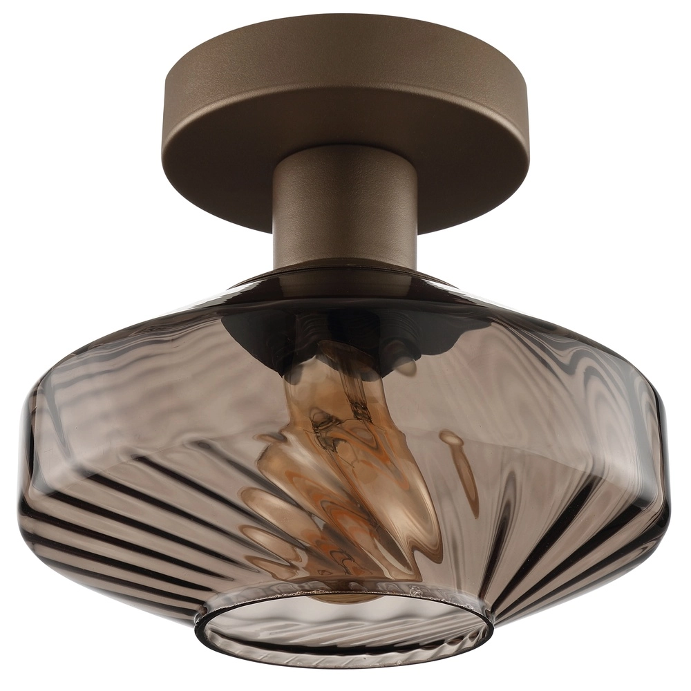 Unieke plafondlamp Lyn koffie bruin Ø 28cm Brilliant 4004353477027