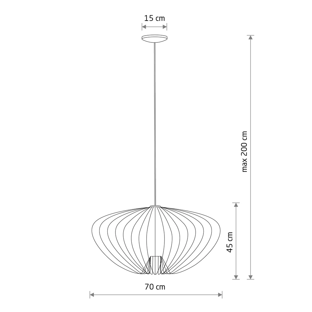Kooilamp Pumpkin terracotta Ø 70cm Lyora 5903139114943