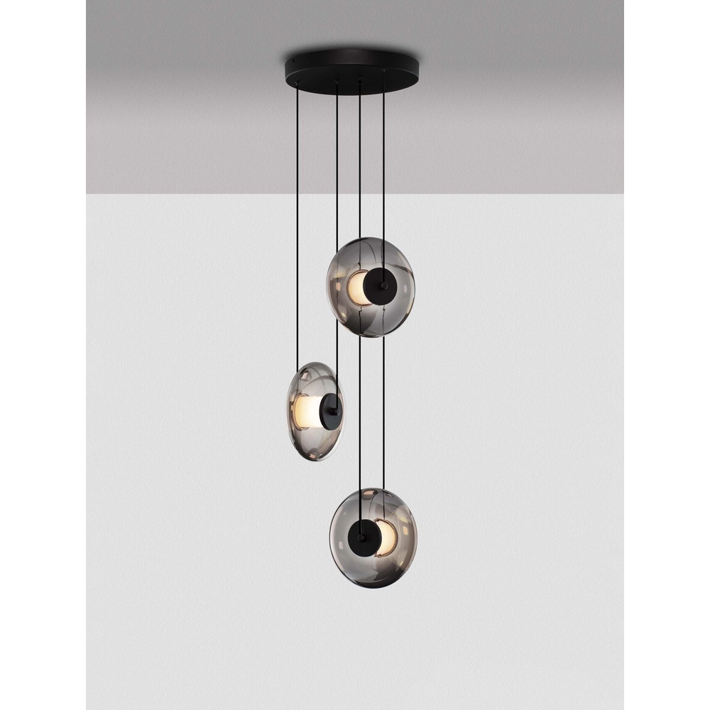 Unieke hanglamp Ballet zwart 3-lichts rond
