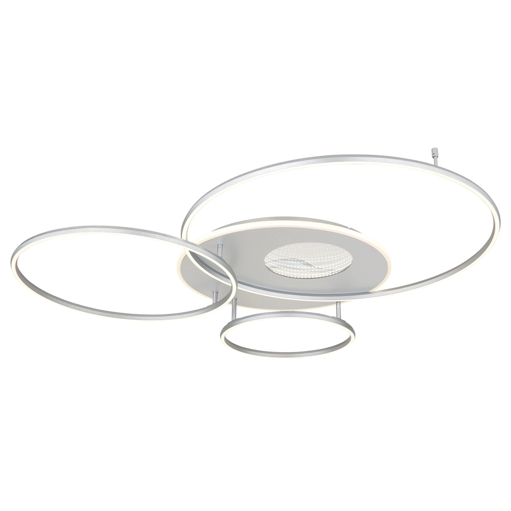 Moderne plafondlamp Invertina zilvergrijs 126cm