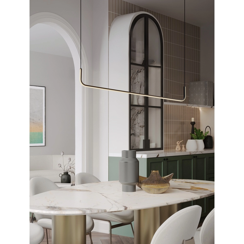 Strakke hanglamp Strita zwart enkel Lyora 5212017455673