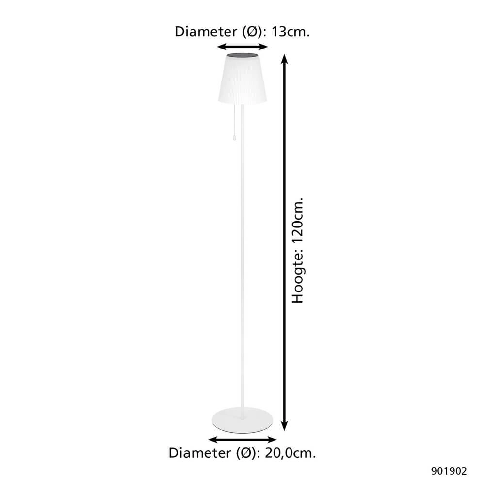 Terraslamp Scordiano wit met solar Eglo 9008606355143
