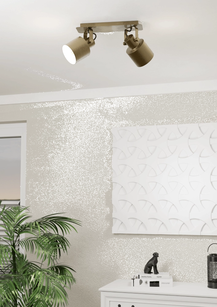 Messing plafondspot Southery 2-lichts Eglo 9002759438180