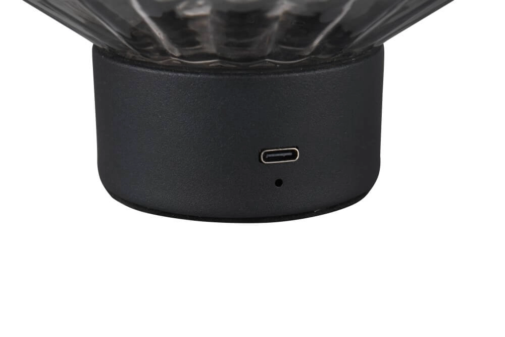 Oplaadbaar tafellampje Lord met smoke glas Trio 4017807601879