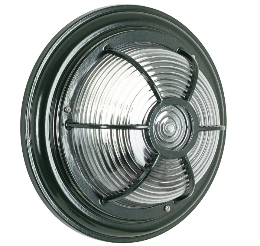 Vlakke buitenlamp Geneve 30cm - zwart