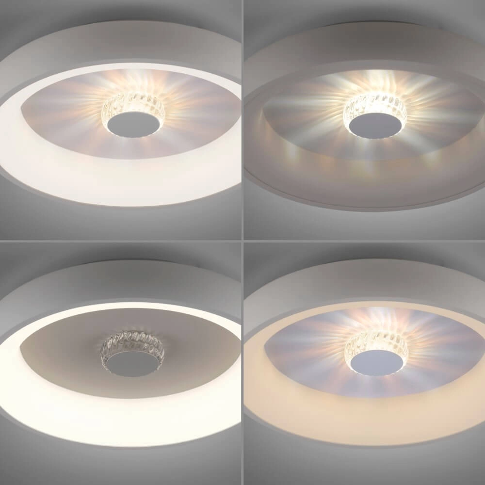 Ronde plafondlamp Vertigo wit Ø 46,5cm Just Light 4043689994709