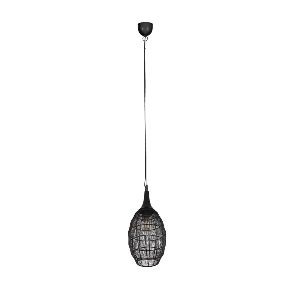 Ovale hanglamp Soraya Ø 26cm - zwart Trio 4017807617436