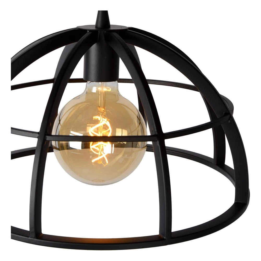 2-lichts hanglamp Dikra industrieel zwart Lucide 5411212761019