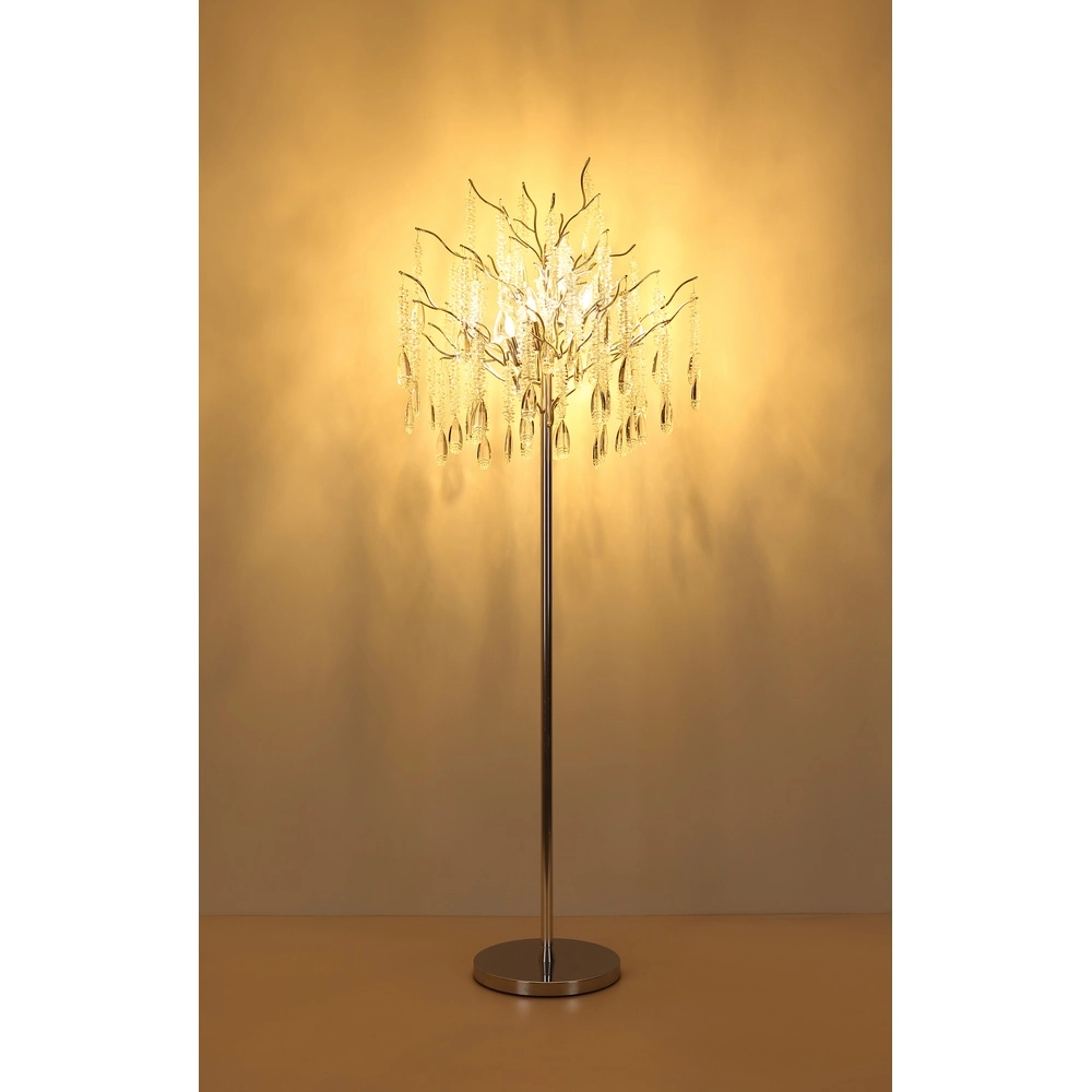 Vloerlamp Kinga zilvergrijs Ø 55cm Globo 9007371570010