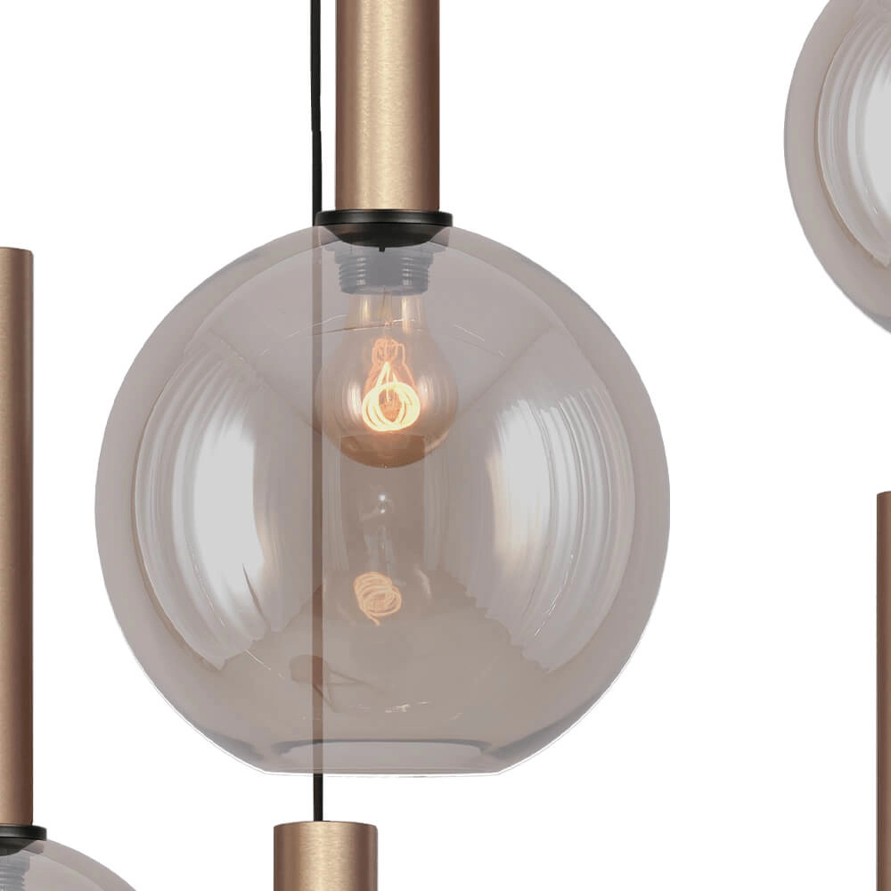 Vide hanglamp Bella 2 5-lichts met gouden glazen Masterlight 8718121340685