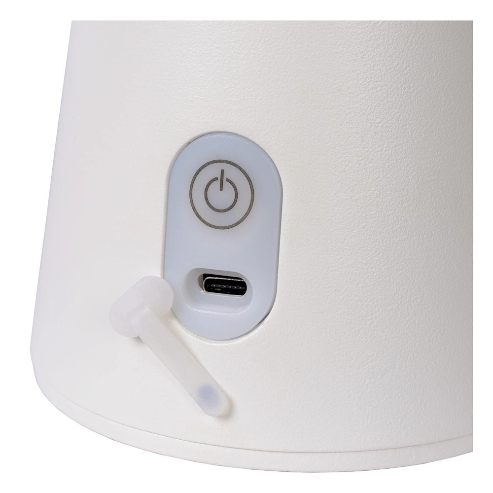Witte tafellamp La Donna oplaadbaar Lucide 5411212271778
