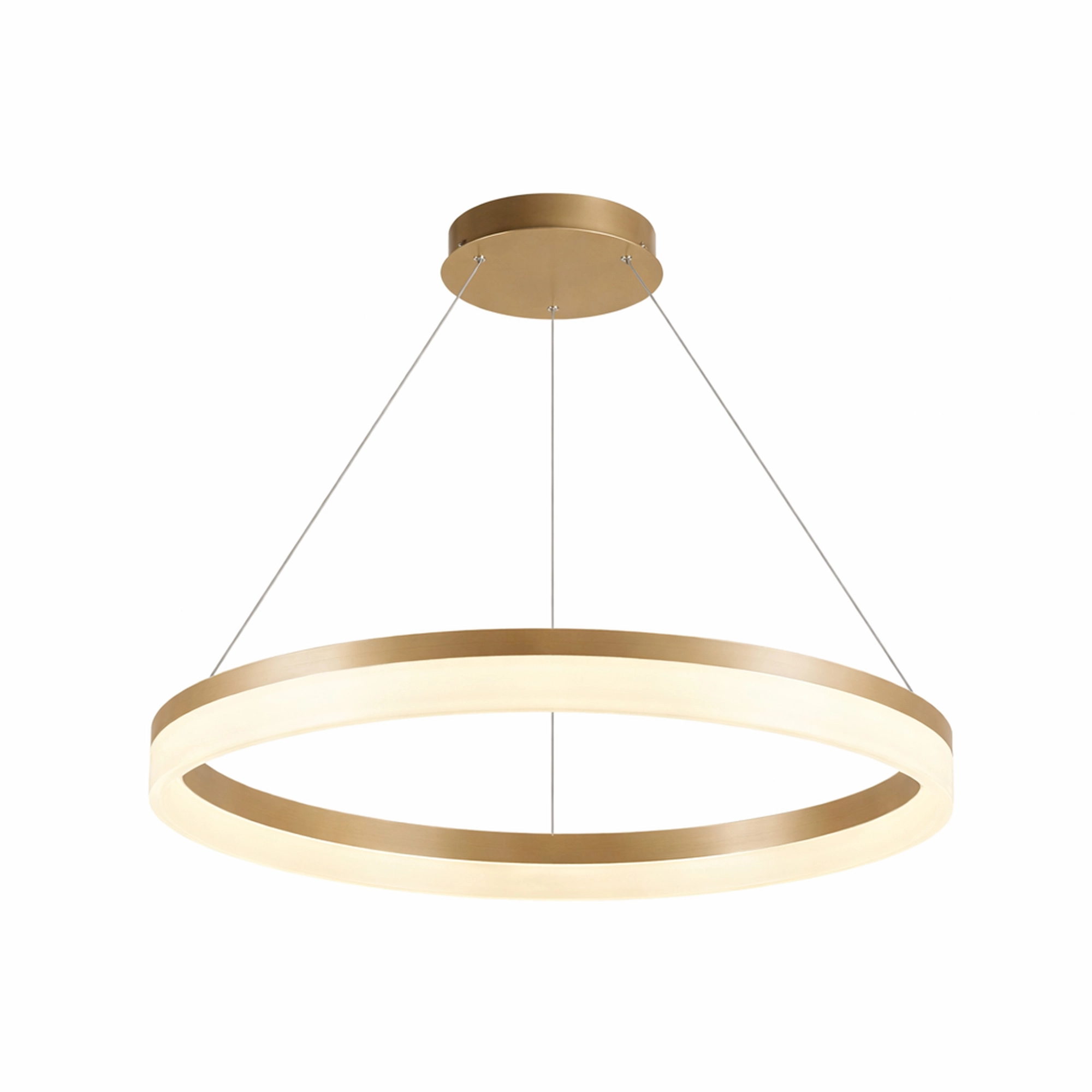 Strakke hanglamp Ara Ø 60cm goud
