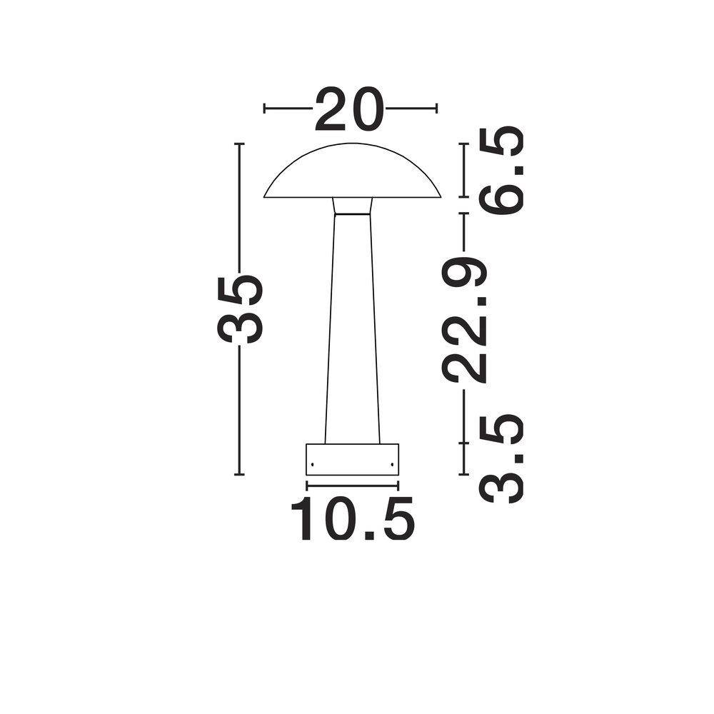 Ronde tuinlamp Tura betongrijs 35cm Lyora 5212017454638