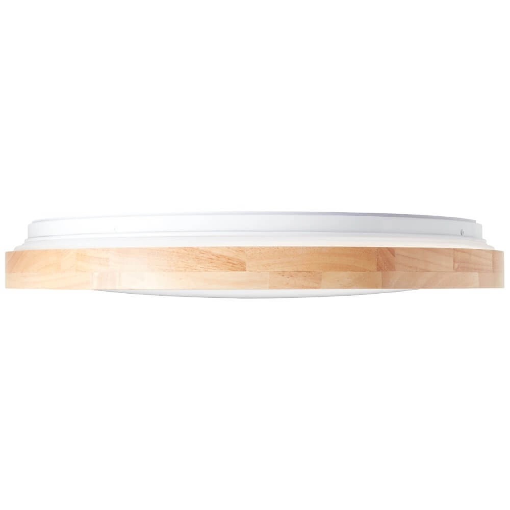 Plafondlamp Alson Ø 49,5cm wit met hout Brilliant 4004353411274