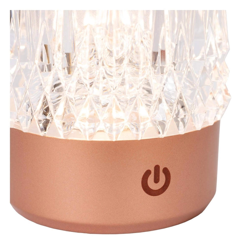 Oplaadbare tafellampjes Lily set van 3 koper Lucide 5411212461094