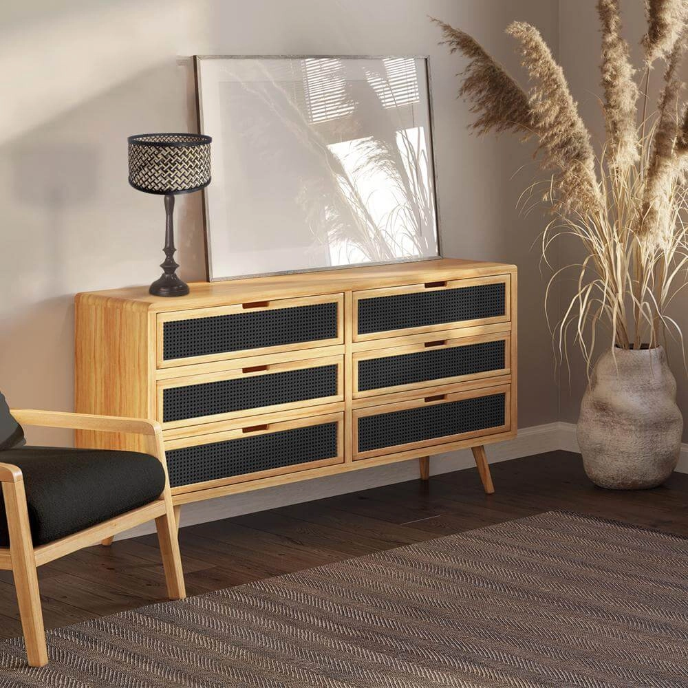 Tafellamp Bois met bamboe kap Steinhauer 8712746172645