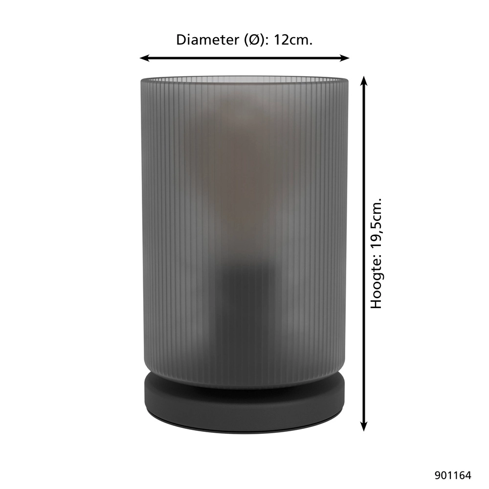 Tafellamp Colomera smoke frosted glas Eglo 9008606307166