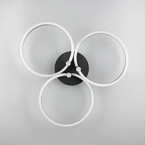 Gekrulde led plafondlamp Caruso RVS - Ø 65,5cm Trio 4017807612974