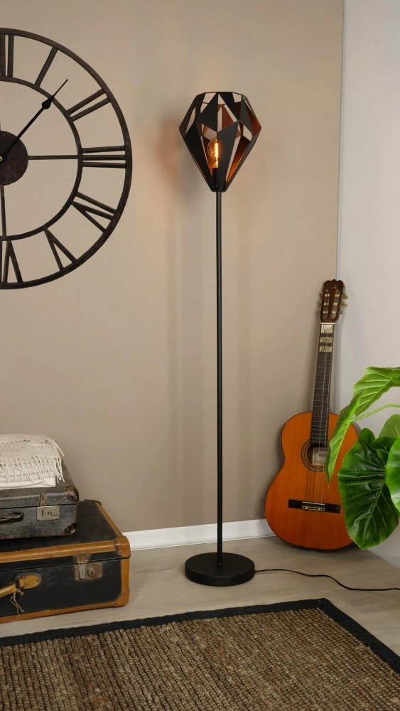 Zwarte vloerlamp Carlton 5 Ø 25,5cm Eglo 9002759437022