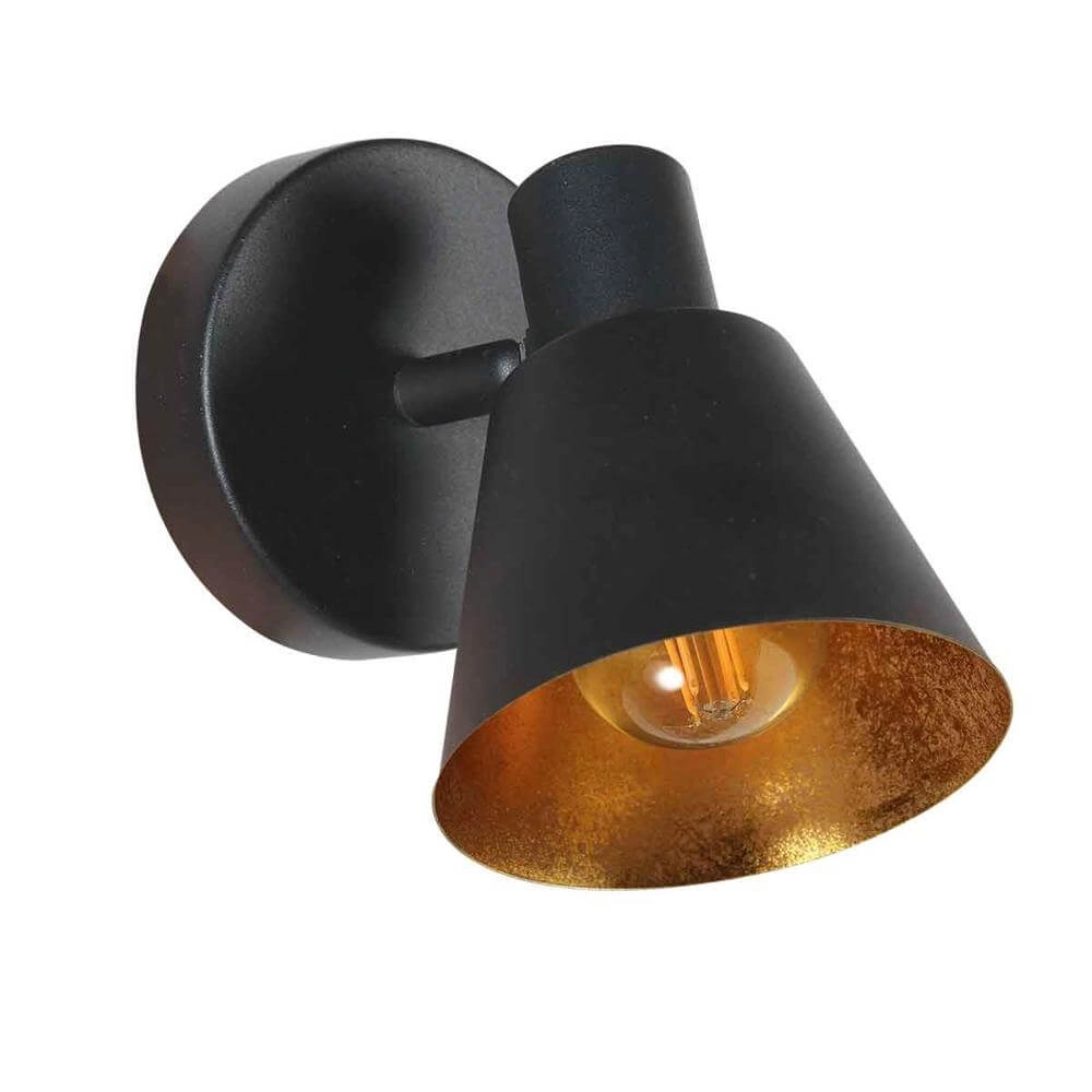 Wandlamp Oeroe zwart met goud Steinhauer 8712746176322