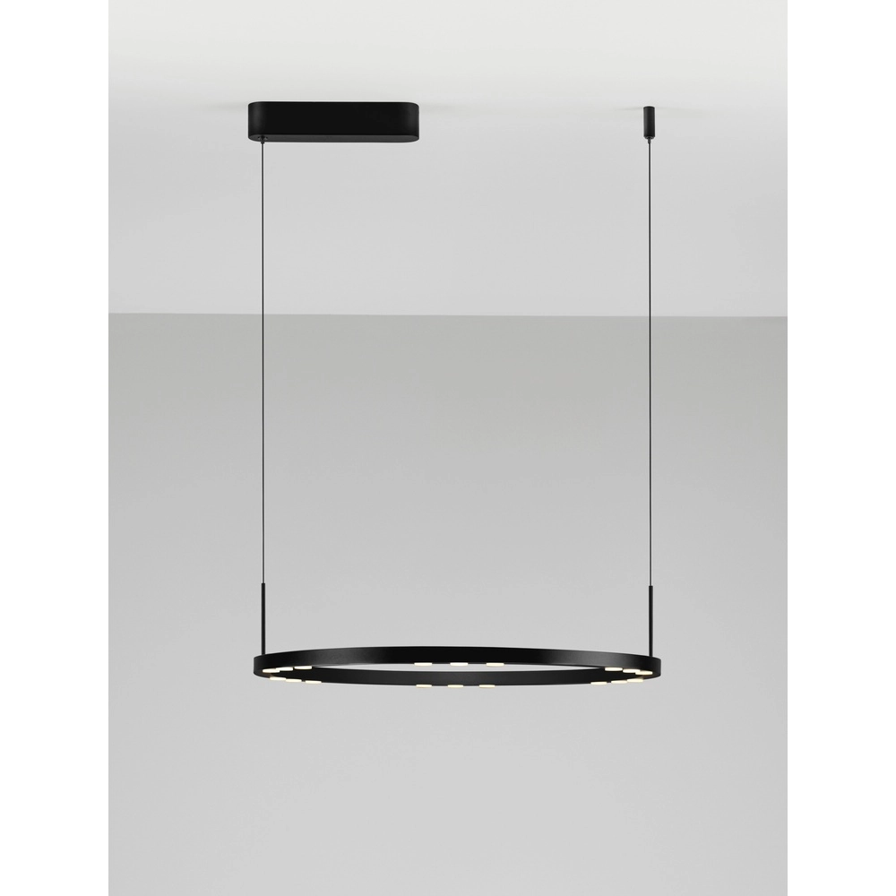 Strakke hanglamp Lunette zwart Ø 660cm Strakke hanglamp Lunette zwart Ø 660cm