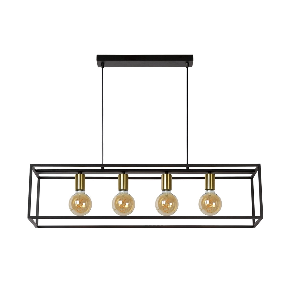 Hanglamp Ruben 4-lichts zwart