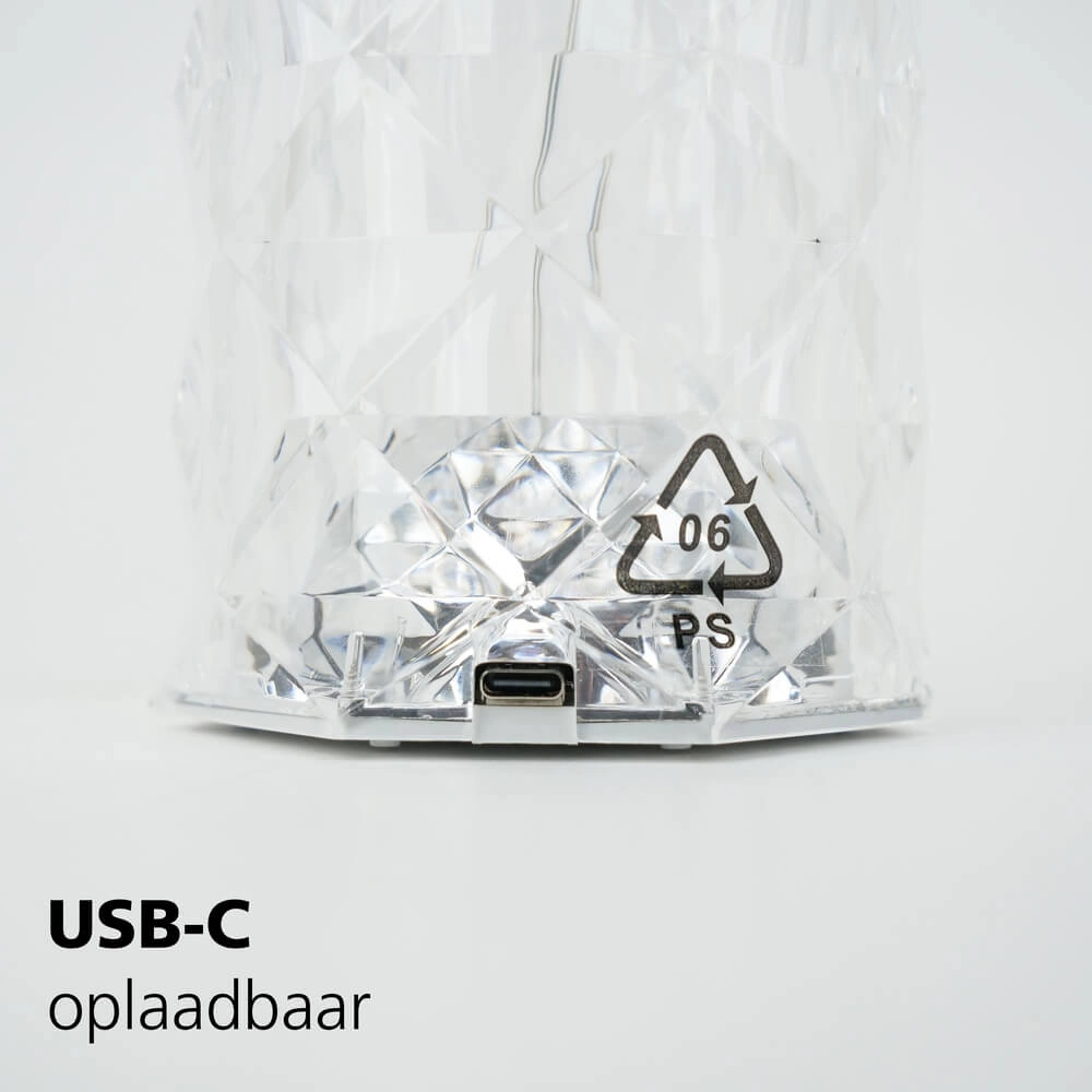 Oplaadbare tafellamp Lucignano transparant Eglo 9002759758165