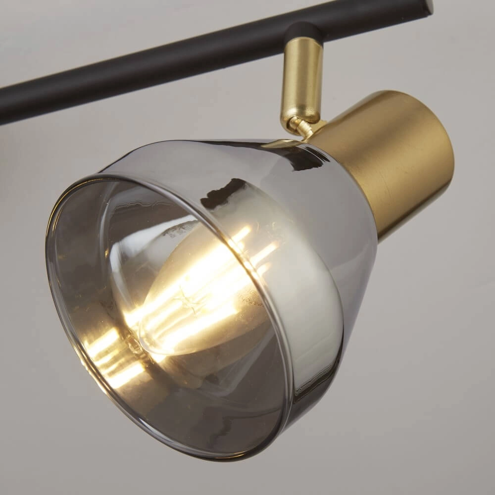 Plafondlamp Westminster met smoke glas 3-lichts Searchlight 5053423227900