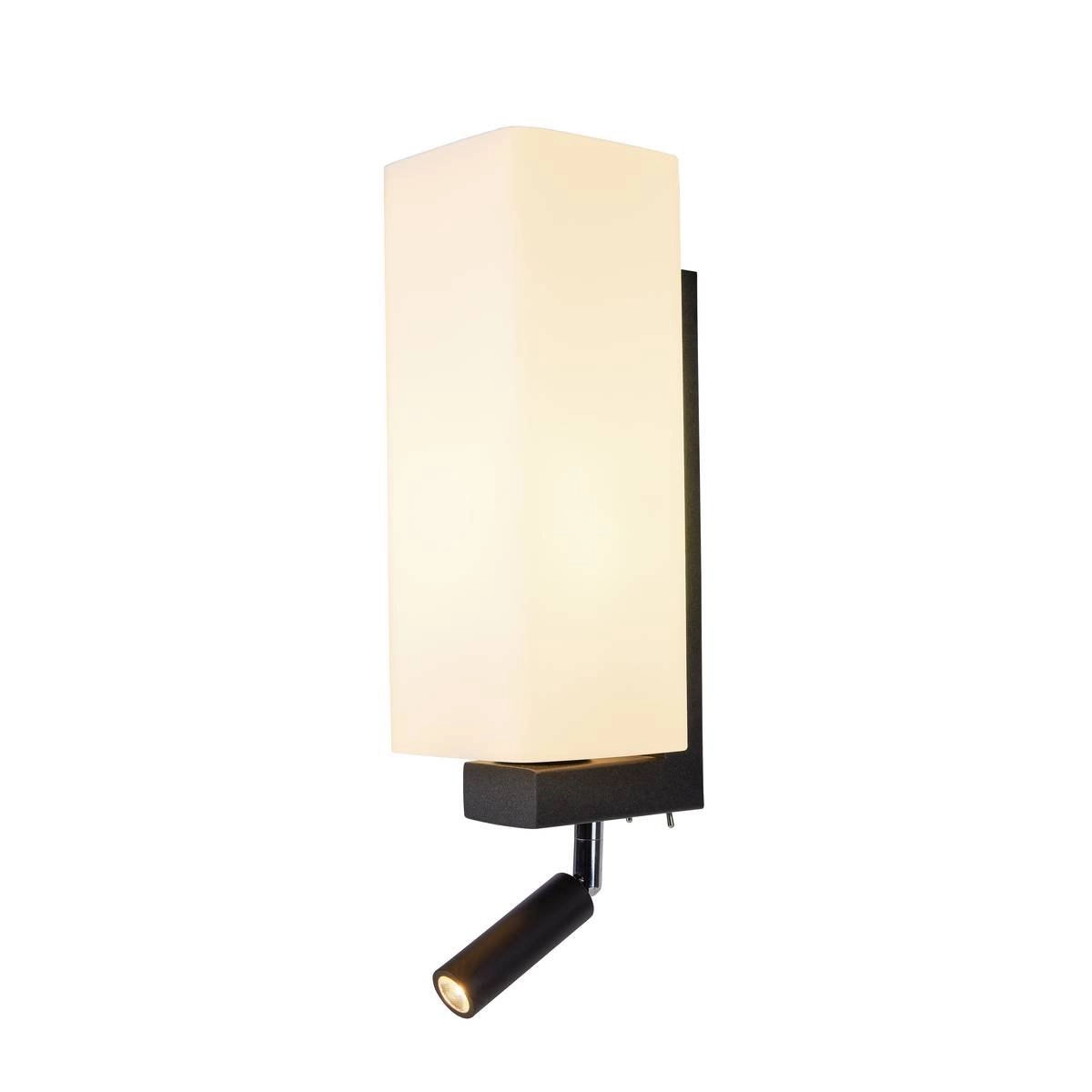 Slaapkamer wandlamp Quadrass zwart SLV 4024163235853