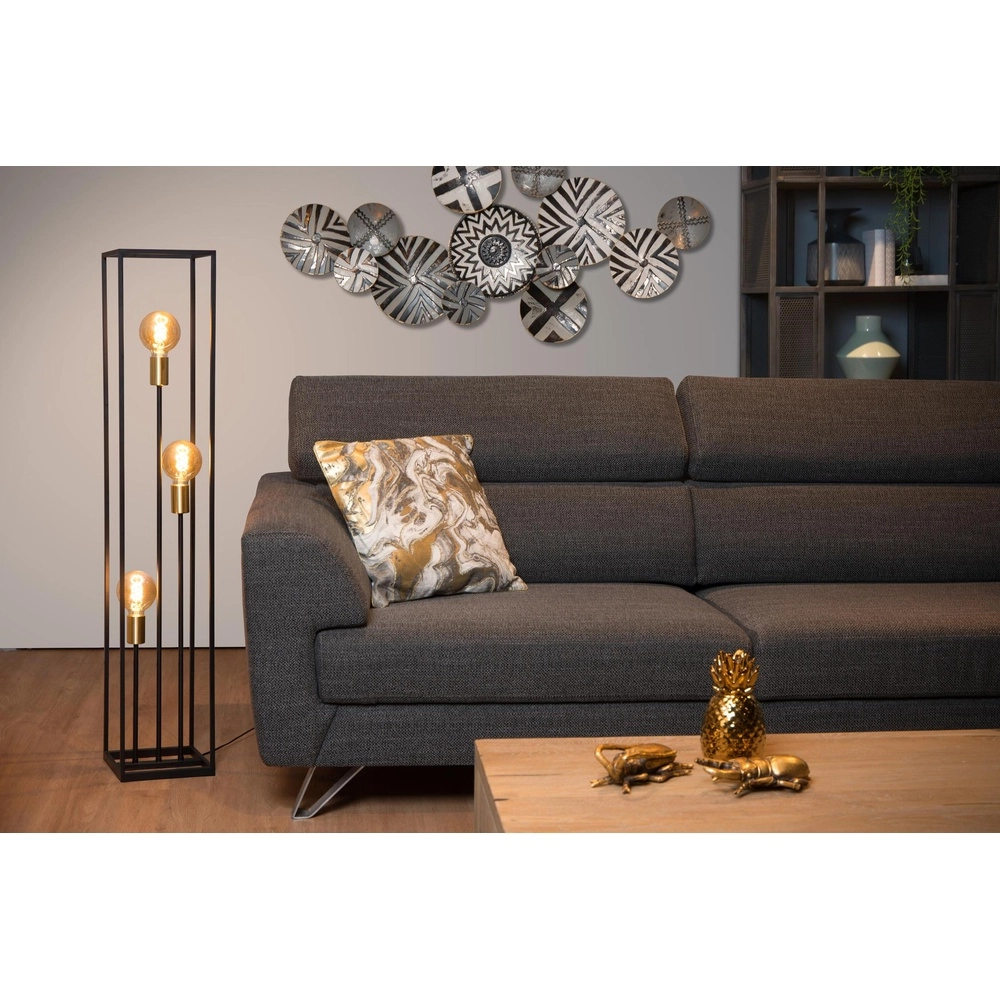 Vloerlamp Ruben zwart Lucide 5411212000200