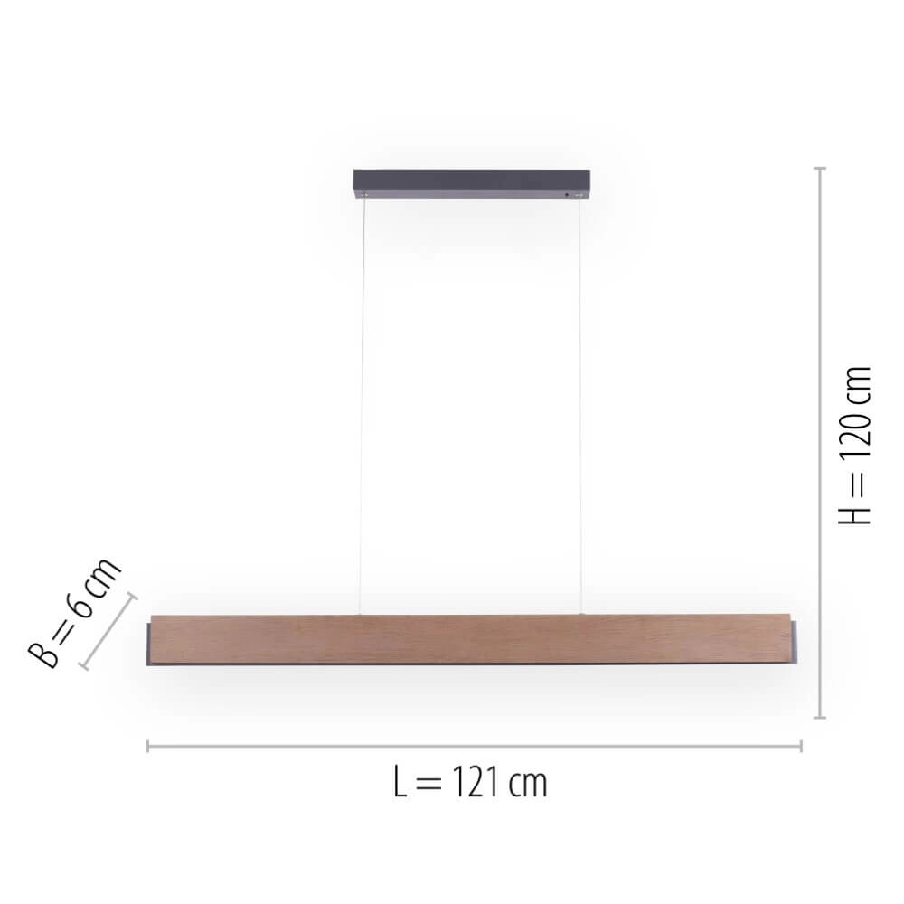 Design hanglamp Palma hout Paul Neuhaus 4012248358962