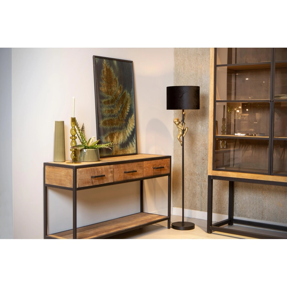 Vloerlamp Extravaganza Chimp aapje zwart met goud Lucide 5411212105332