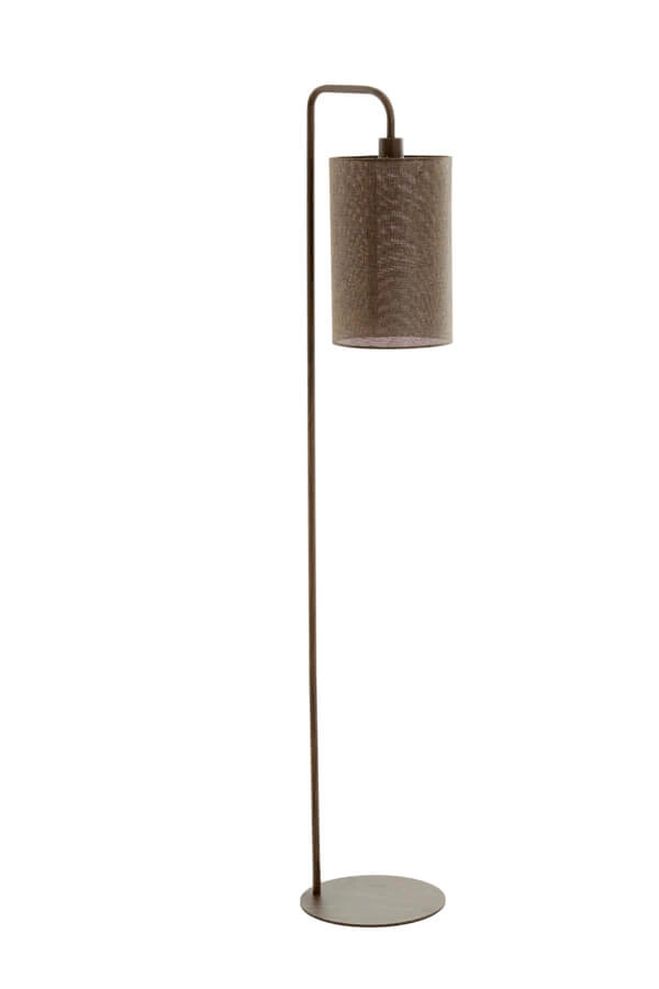 Vloerlamp Donio donkere hout print Light & Living 8717807759568