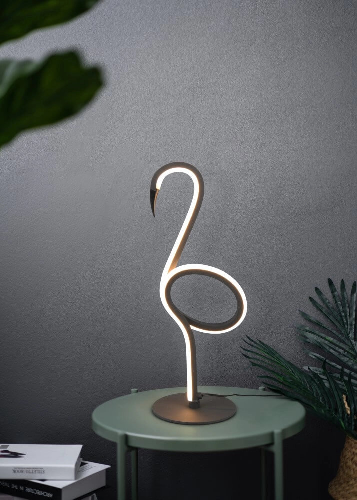 Zwarte flamingo led tafellamp Ingo Trio 4017807613698