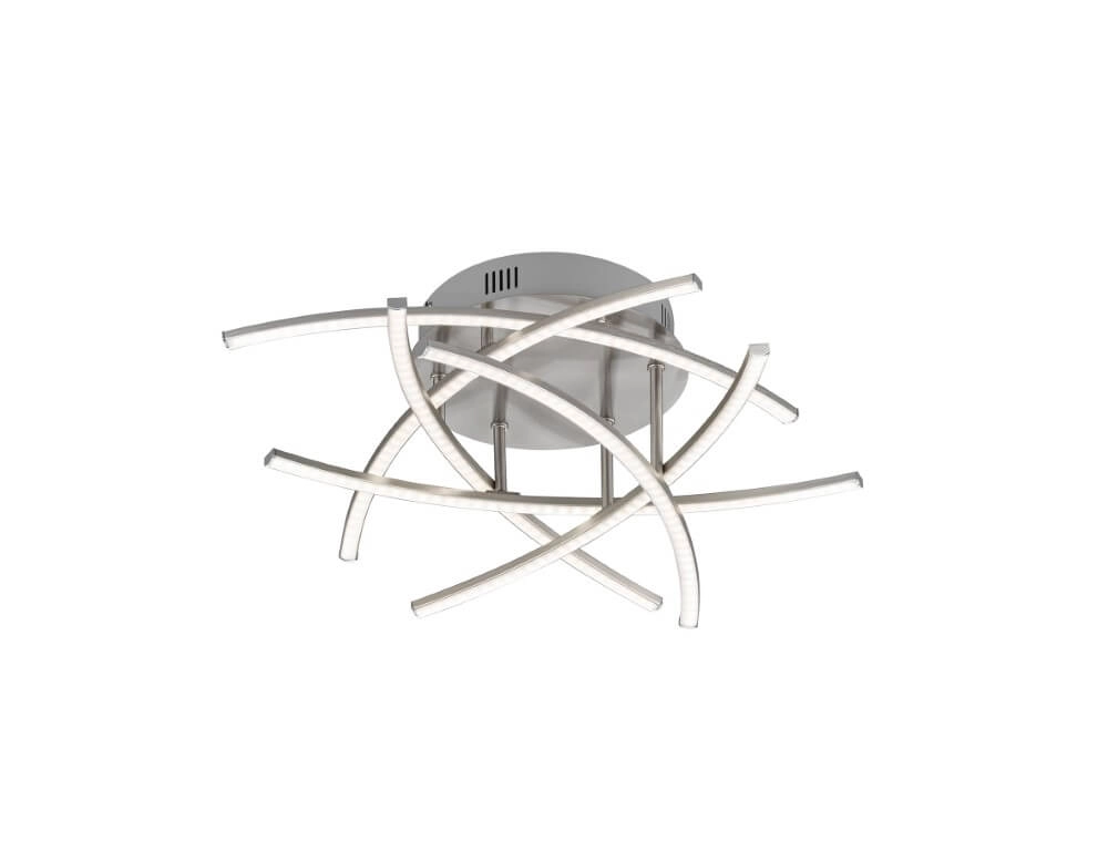 Chromen plafondlamp Cross TW Ø 55cm