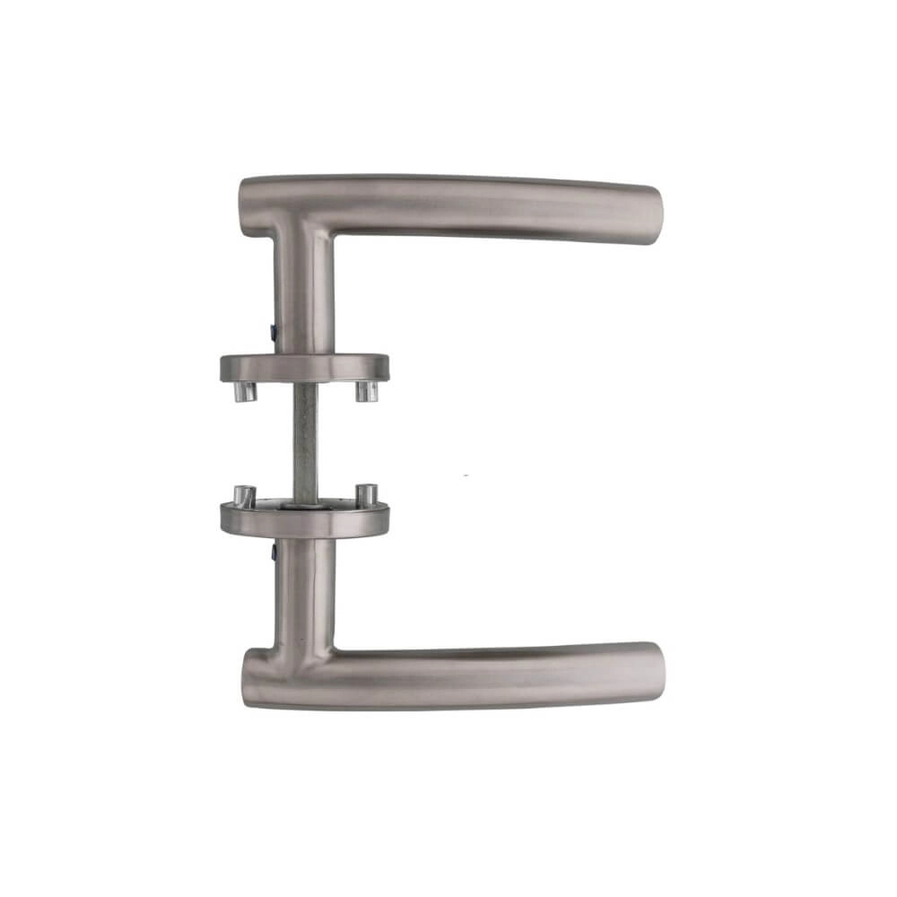 Deurklink Gebogen rozet met nok RVS Intersteel 8714186129838