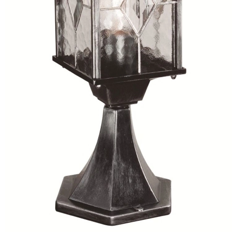 Klassieke sokkellamp Wexford zwart zilver Franssen 5024005432708