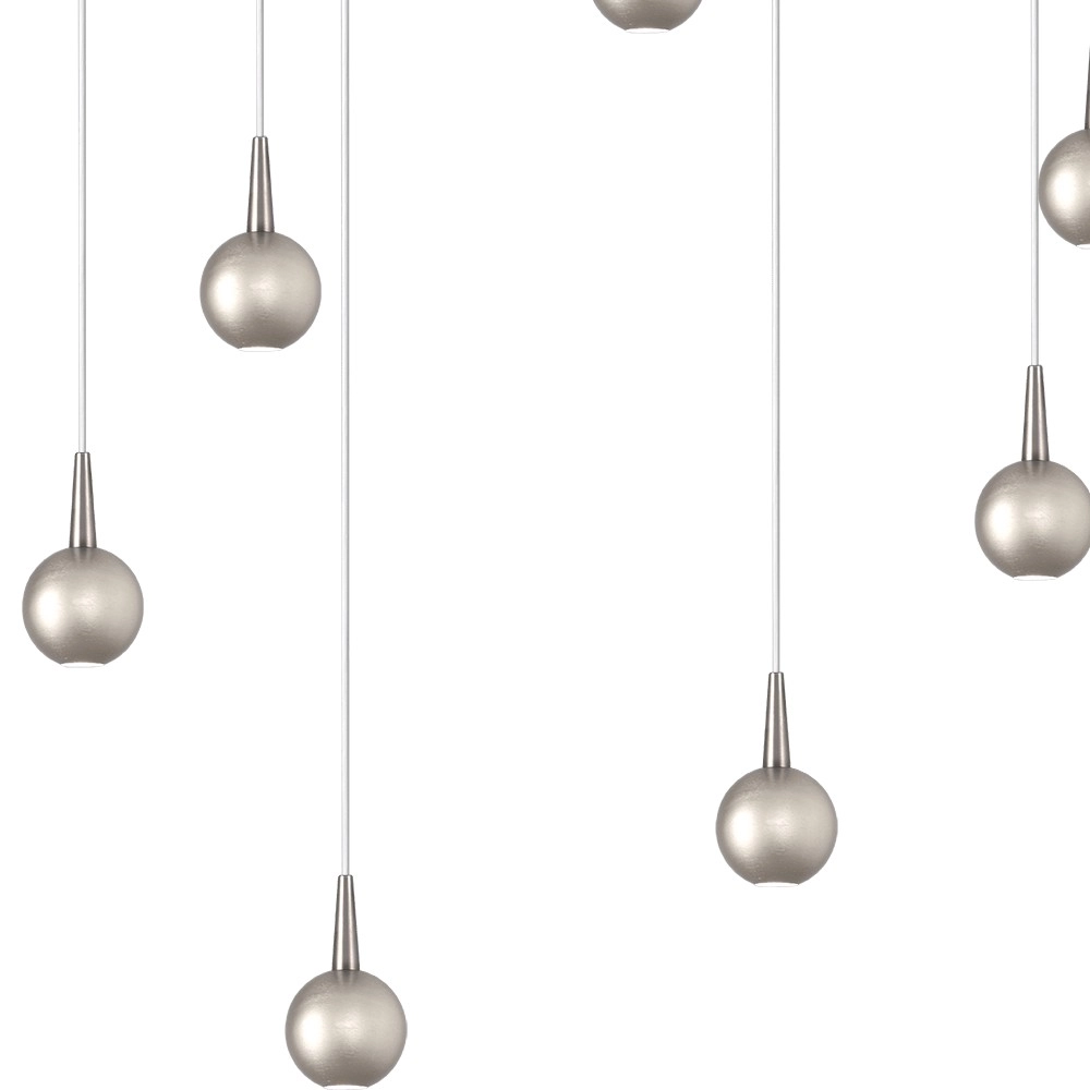 7-lichts hanglamp Talana nikkel Ø 50cm DTW Masterlight 8718121354002
