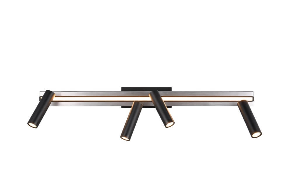 4-lichts led spot Zeno metaal met zwart Trio 4017807614619