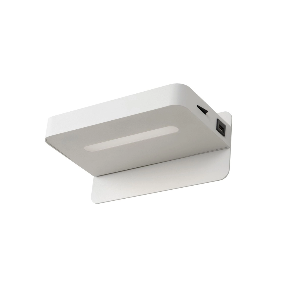 Bedlampje Atkin met USB oplaadpunt wit
