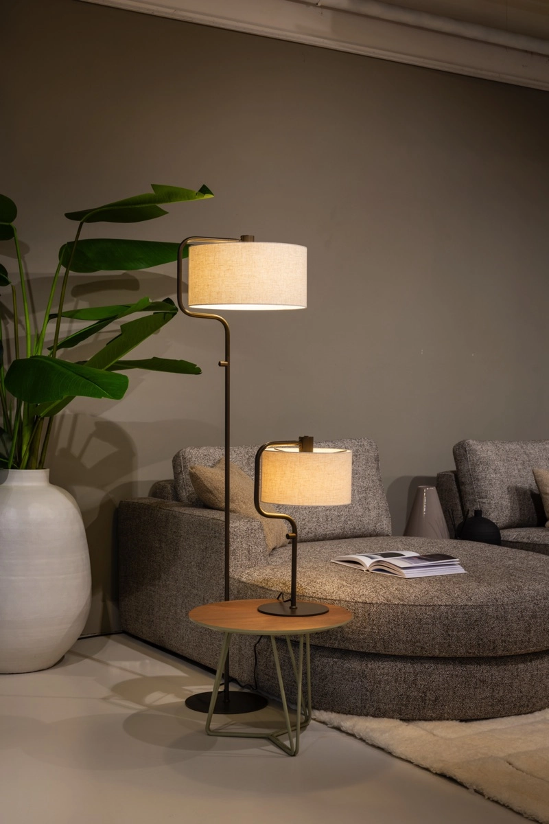 Staande schemerlamp Jacqueline 1x E27 - anodic brown ETH 8720195310815