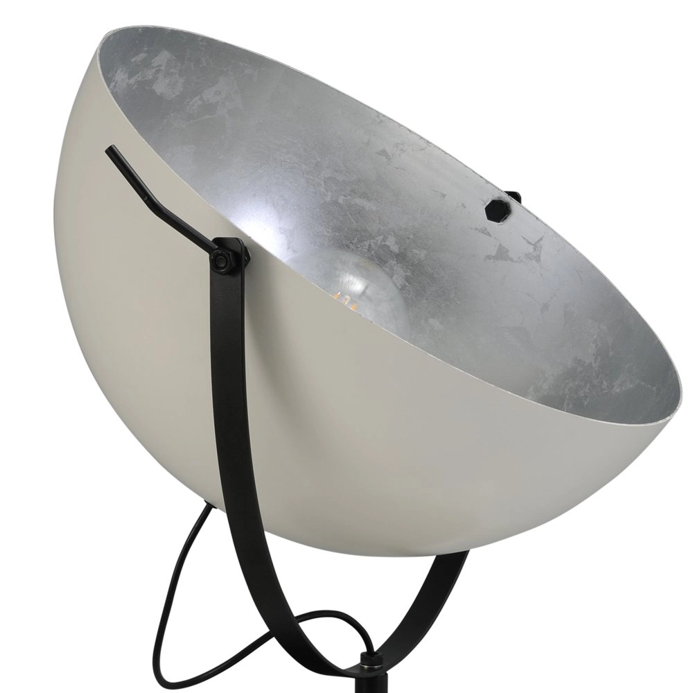 Stoere Industria Uplighter 50cm wit met oudzilver Masterlight 8718121236896