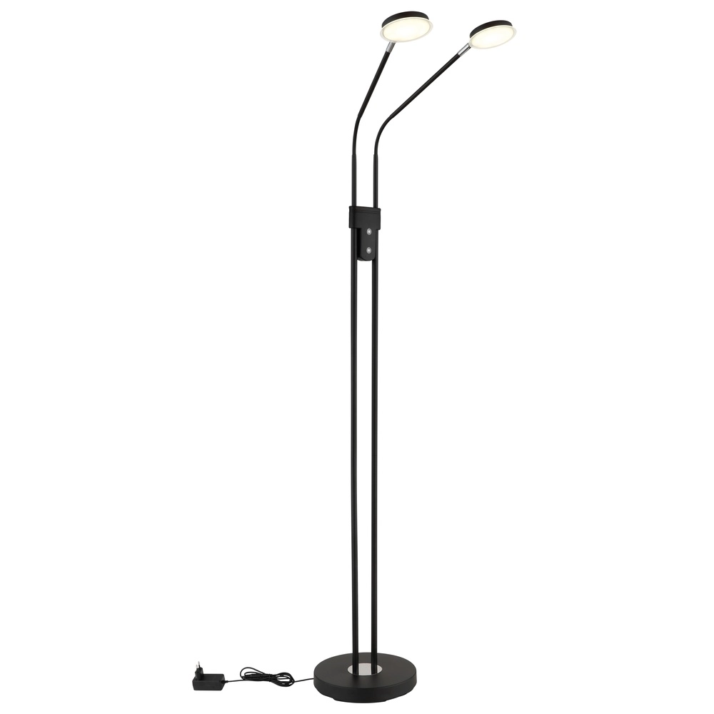 Leeslamp dubbel Silvio zwart Globo 9007371580378