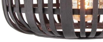 Plafondlamp Woodrow 32cm zwart Brilliant 4004353395291