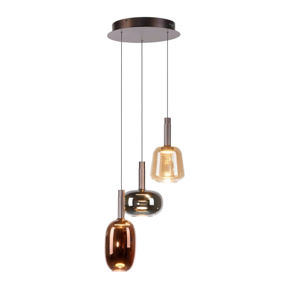 Vrolijke hanglamp Irides 3-lichts rond