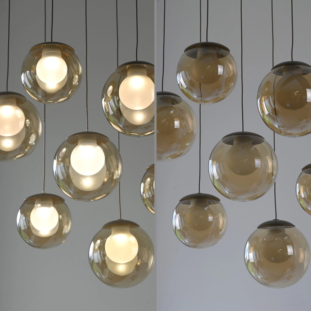 7-lichts hanglamp Pure Popup bronce Paul Neuhaus 4012248396681