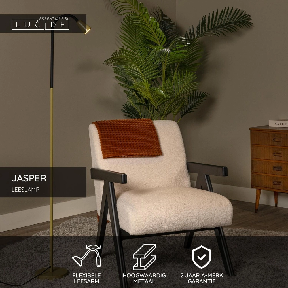 Leeslamp Jasper groen Lucide 5411212650337