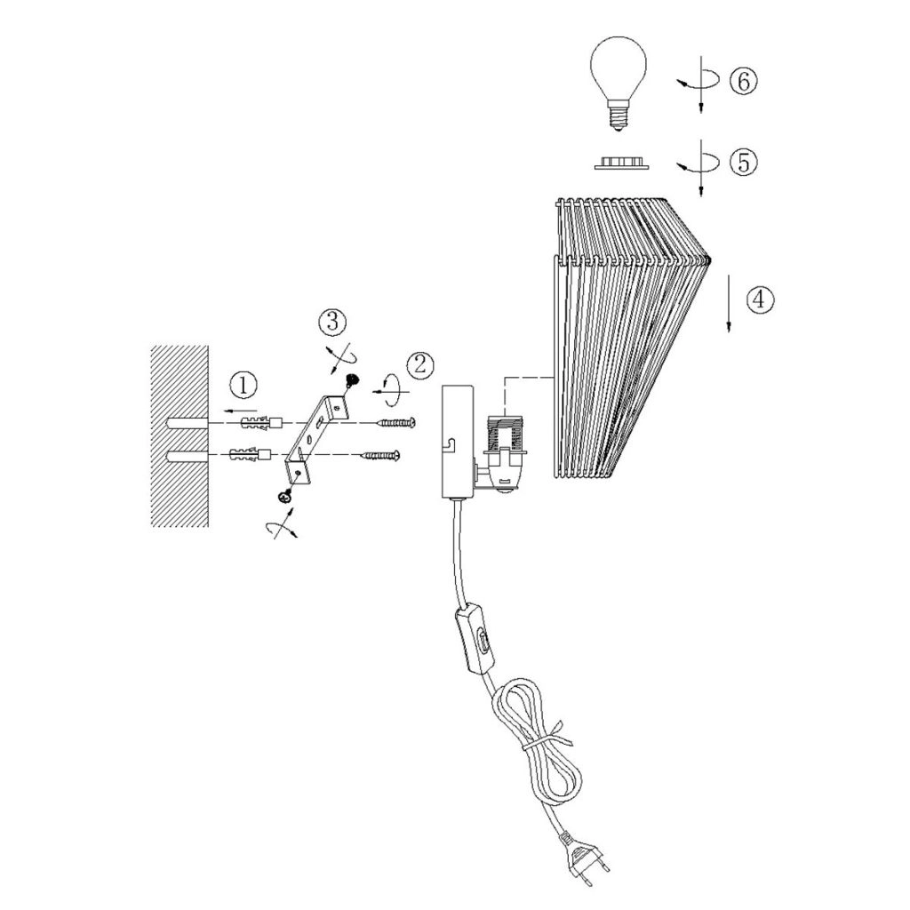 Rotan wandlamp Ropex rotan Steinhauer 8712746181814
